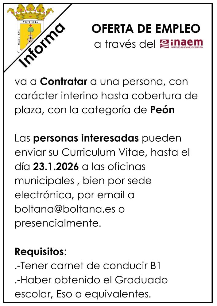 Imagen Convocatoria Peón Brigada Municipal