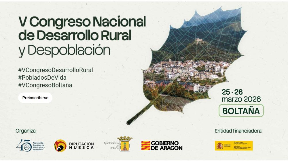 Imagen V CONGRESO NACIONAL DE DESARROLLO RURAL Y DESPOBLACIÓN EN BOLTAÑA