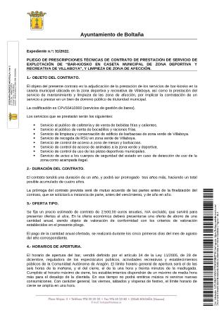 Imagen Sale a concurso la explotación del Kiosco-Bar de Villaboya.